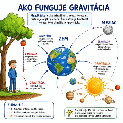 Ukážka editora — ako funguje gravitácia